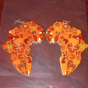 Multi-colored African earrings
